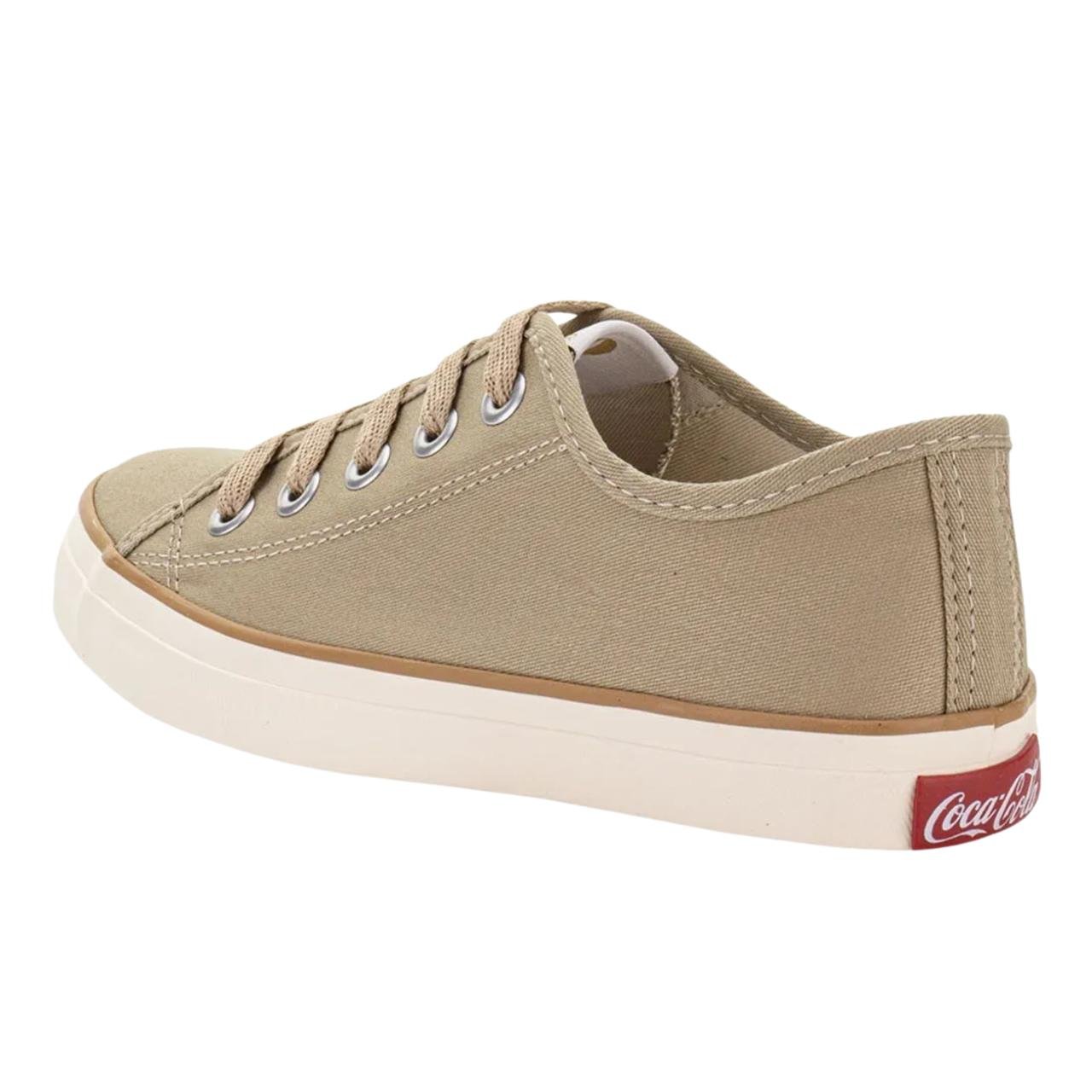 Tênis Casual Feminino Coca Cola CC2349 Bege Bege 4