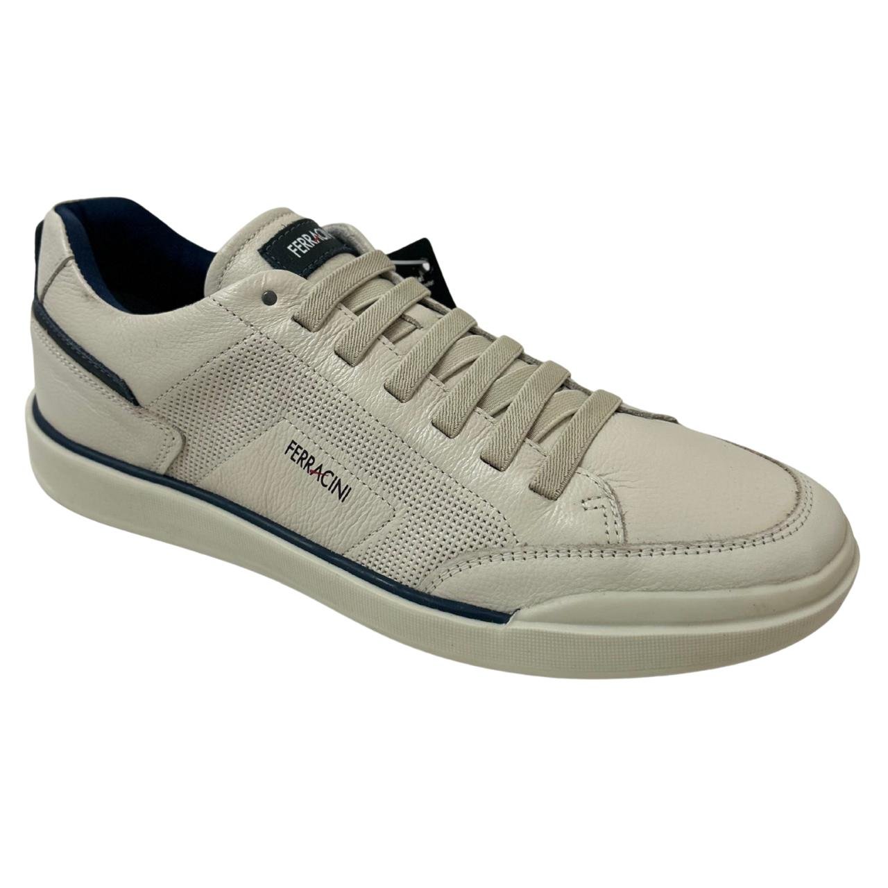 Sapatênis Casual Masculino Ferracini 1062-617C Off White