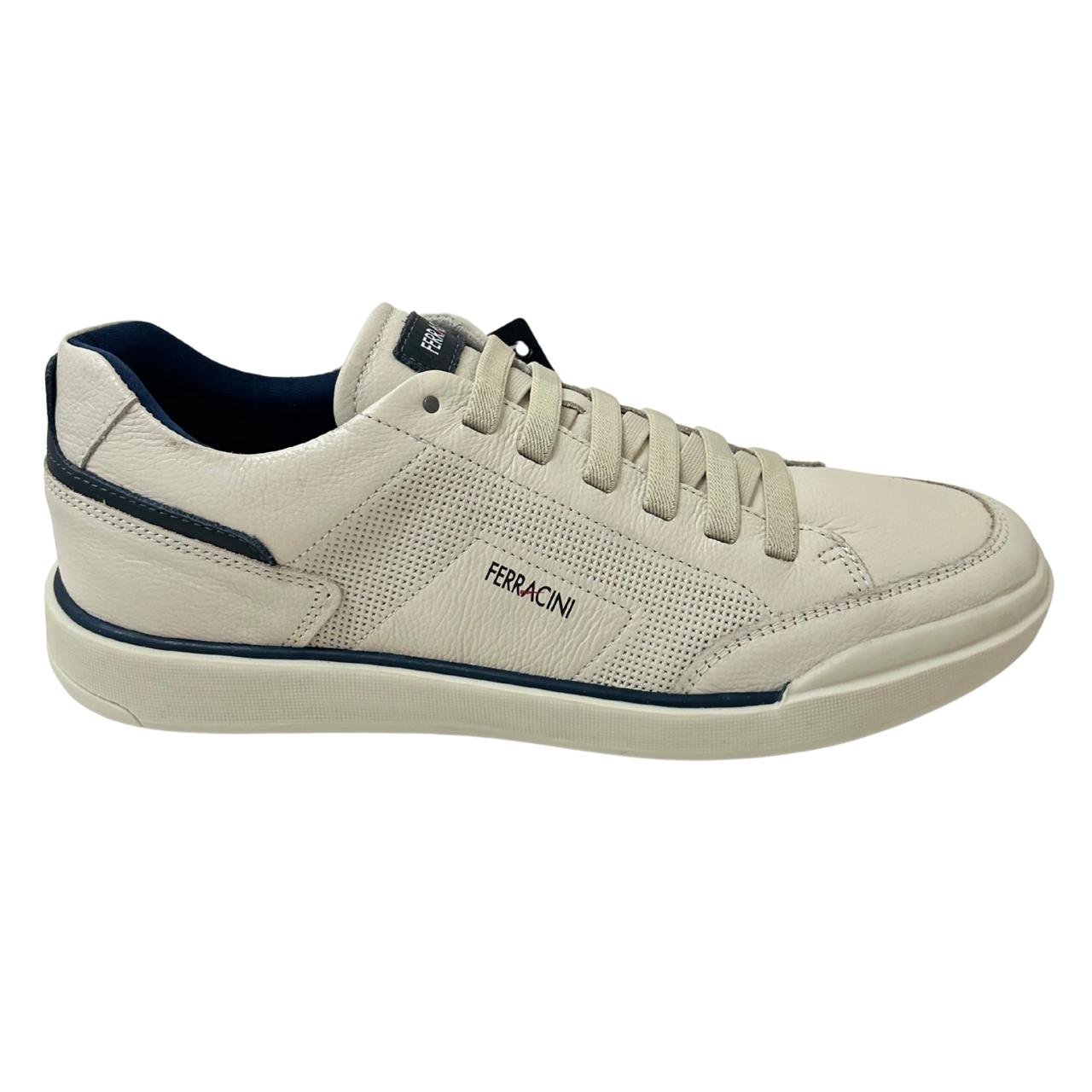 Sapatênis Casual Masculino Ferracini 1062-617C Off White Off White 2