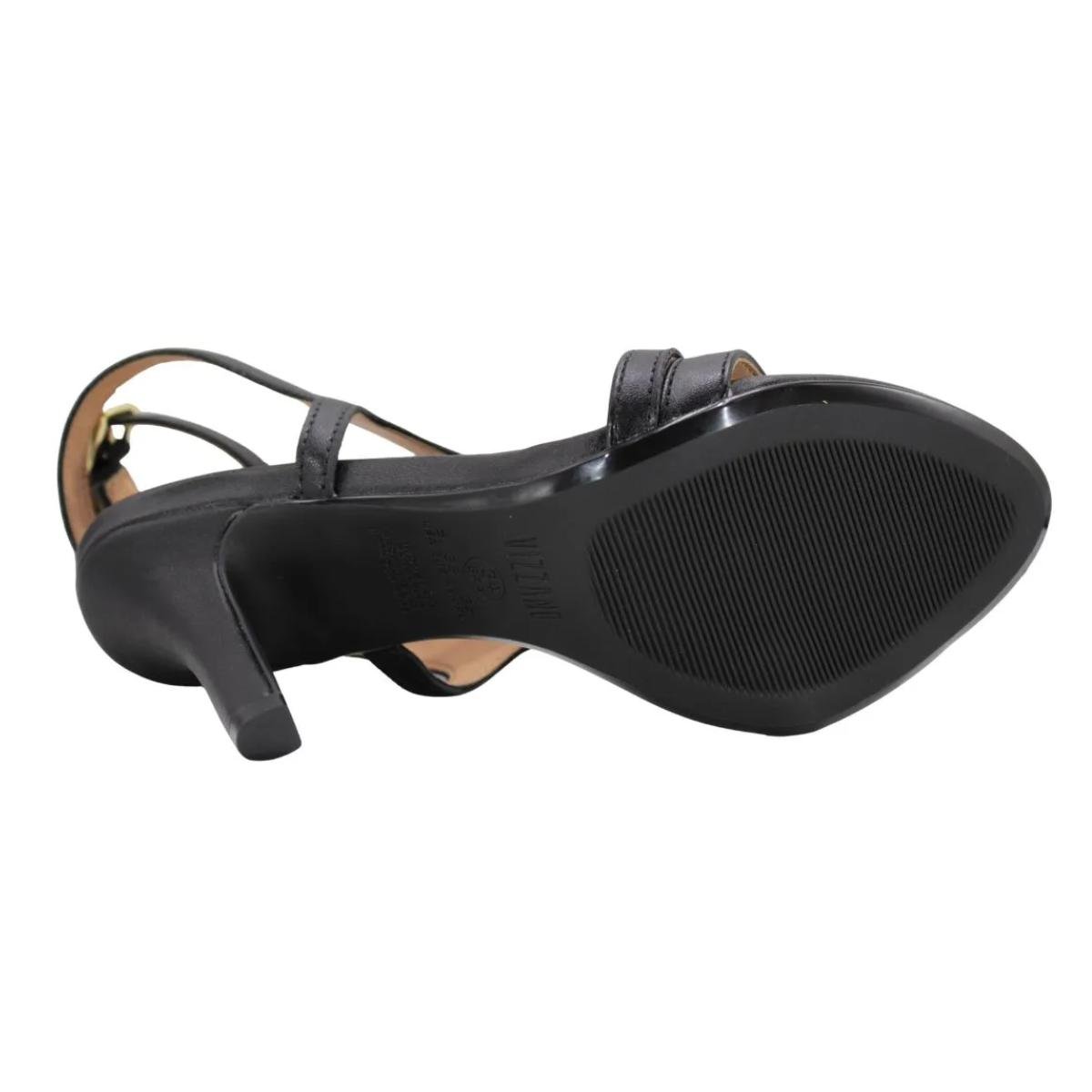 Sandália Salto Fino Casual Feminino Vizzano 62491016 Preto Preto 6