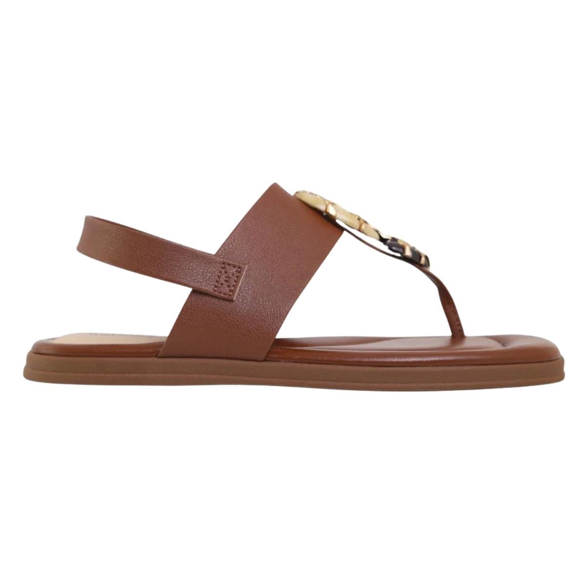 Sandália Rasteirinha Casual Feminino Modare 7212103 Marrom Marrom 2