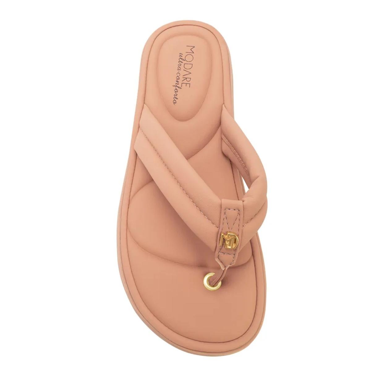 Sandália Rasteirinha Flat Casual Feminina Modare 7208109 Nude Nude 4