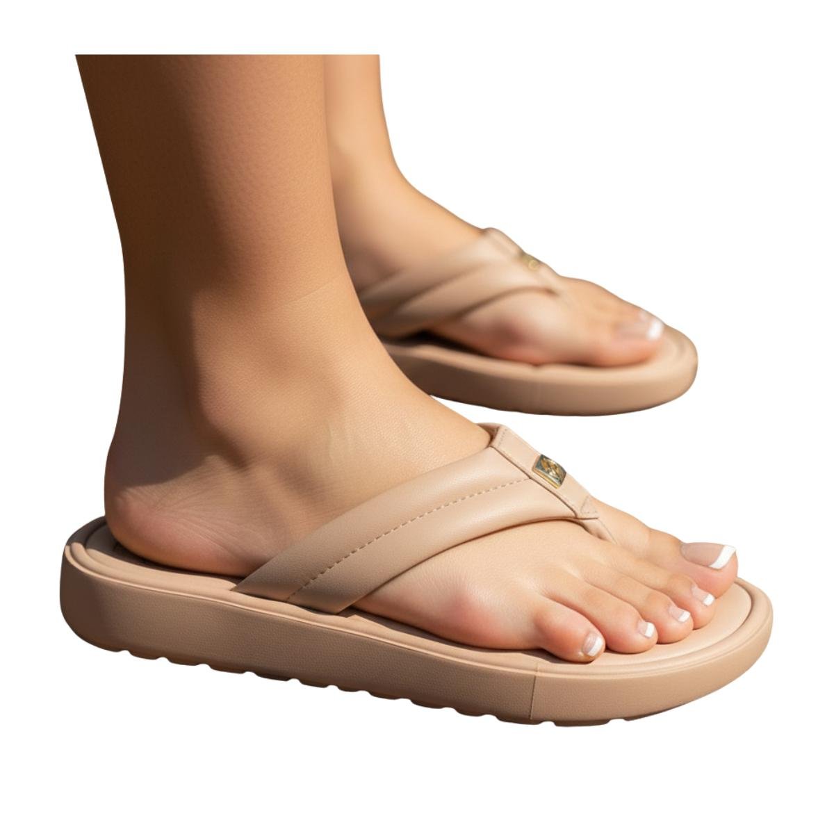 Sandália Rasteirinha Flat Casual Feminina Modare 7208109 Nude Nude 5