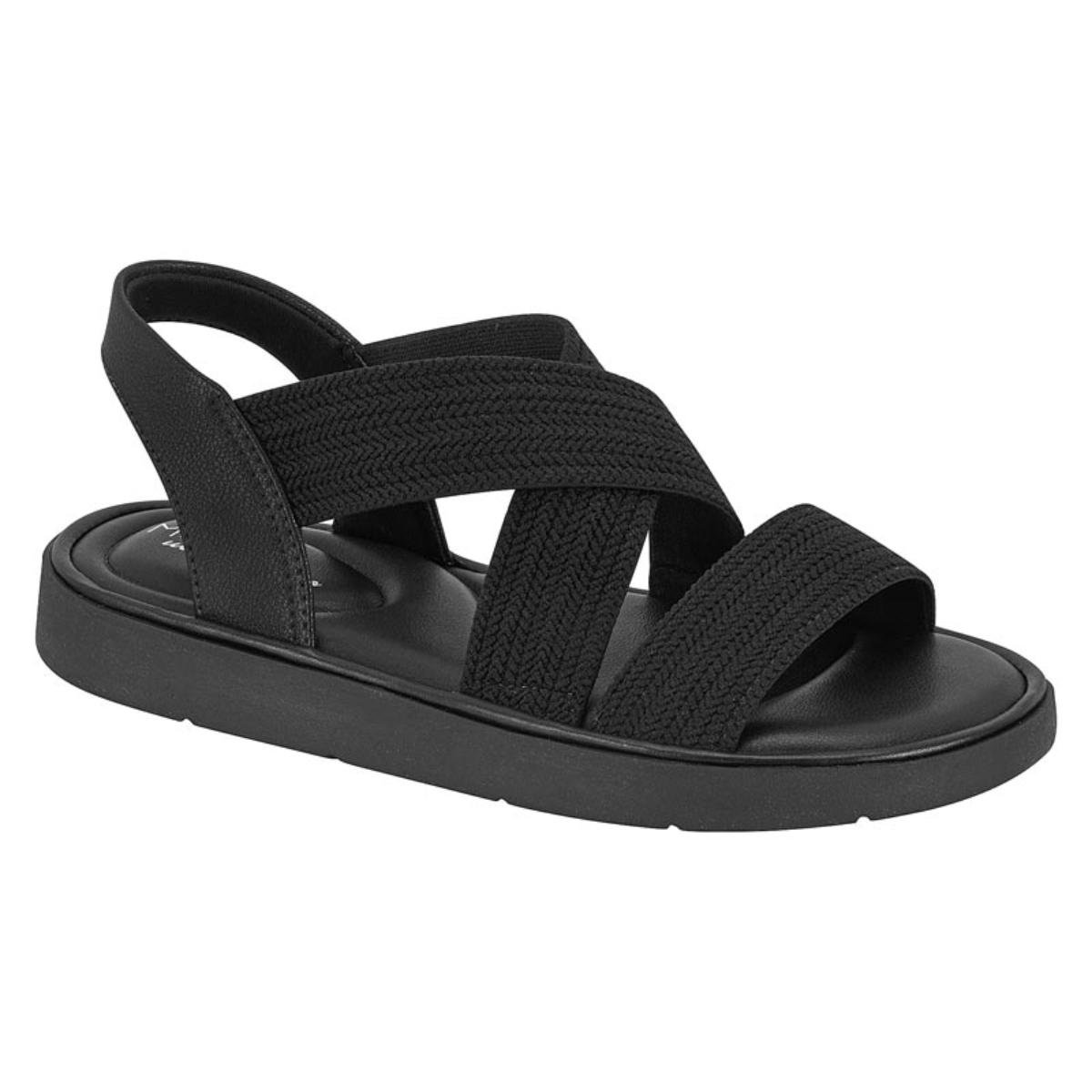 Sandália Papete Flat Modare Casual Feminina 7208105 Preto