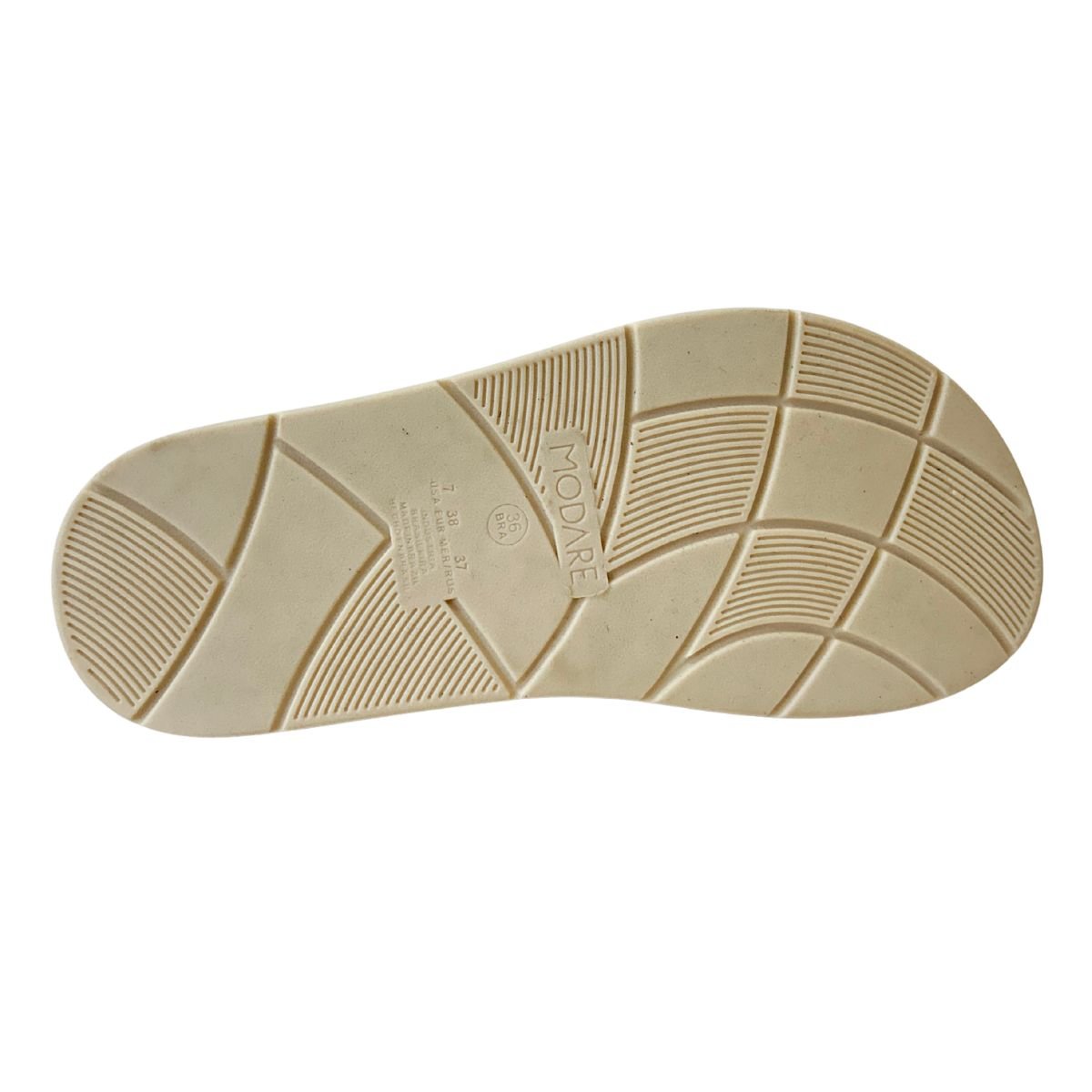 Sandália Rasteirinha Flat Casual Feminino Modare 7208101 Creme Creme 7