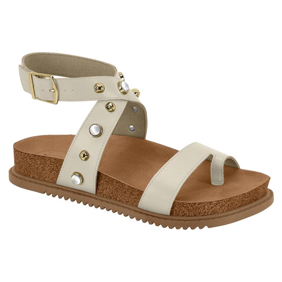 Sandália Papete Flatform Casual Feminino  Beira Rio 8524114 Branco