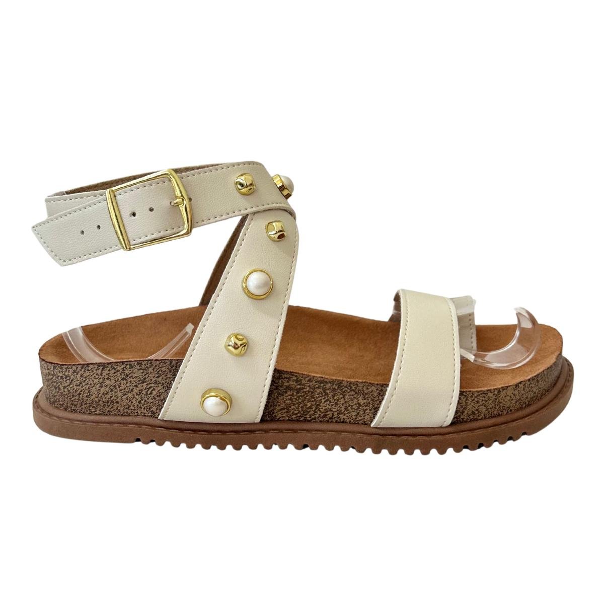 Sandália Papete Flatform Casual Feminino  Beira Rio 8524114 Branco Branco 2