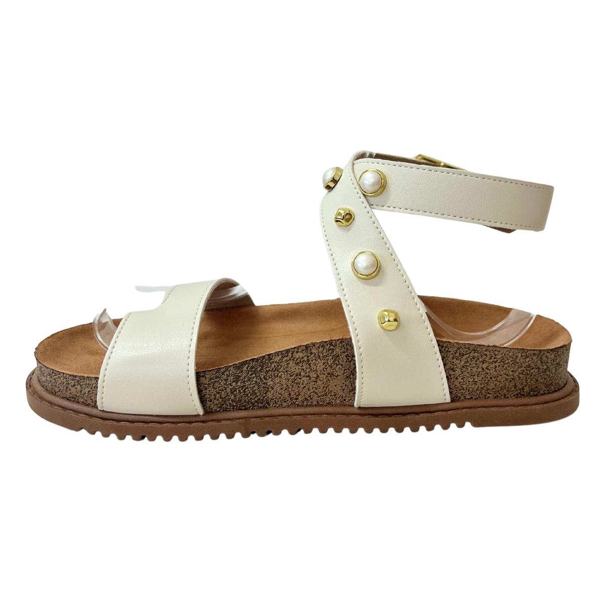 Sandália Papete Flatform Casual Feminino  Beira Rio 8524114 Branco Branco 3