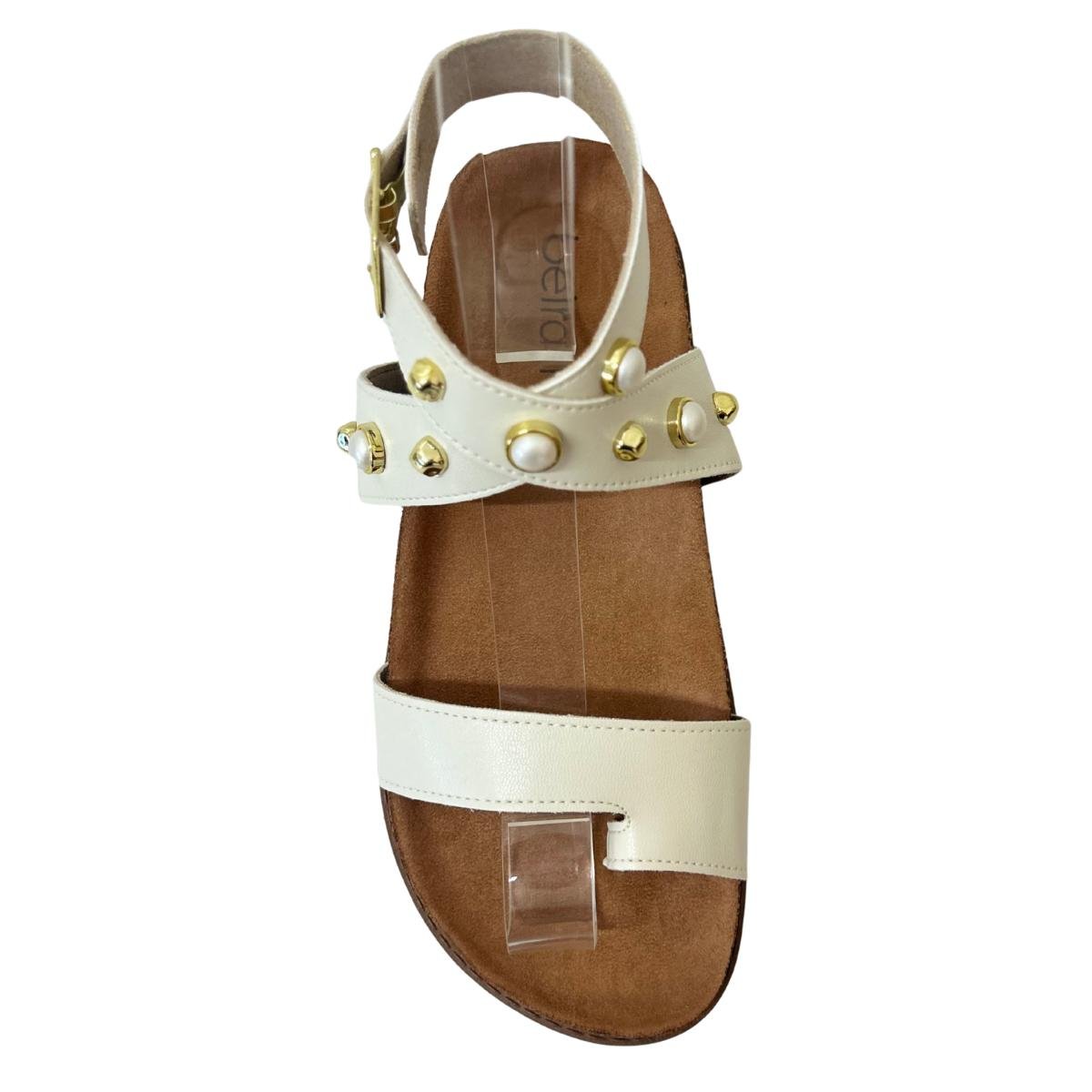 Sandália Papete Flatform Casual Feminino Beira Rio 8524114 Branco Branco 4