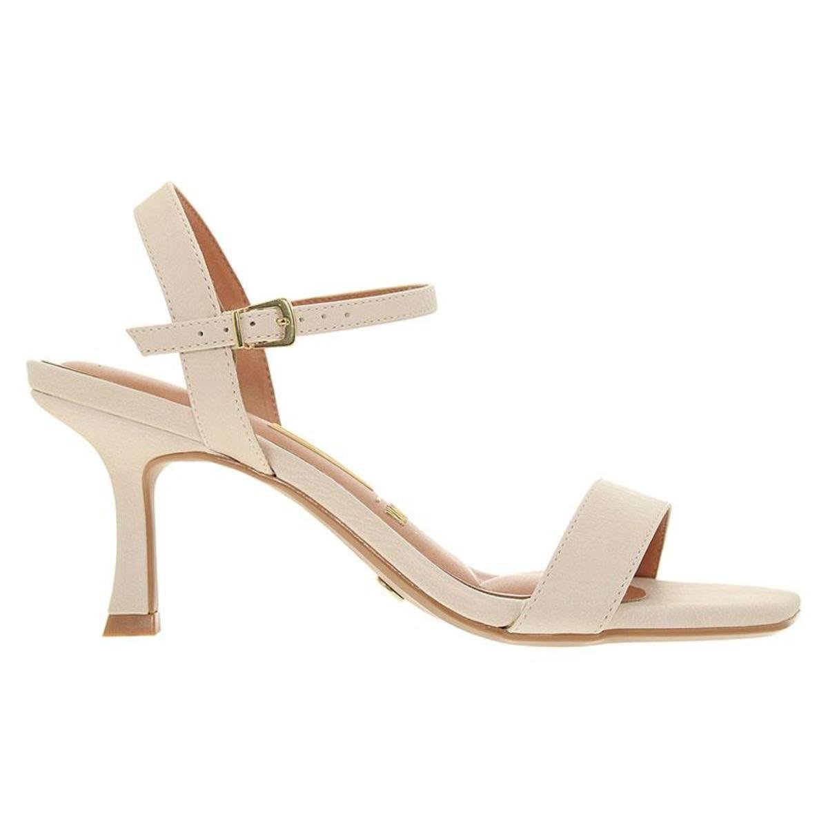 Sandália Salto Taça Casual Feminino Vizzano 6536113 Branco Branco 2