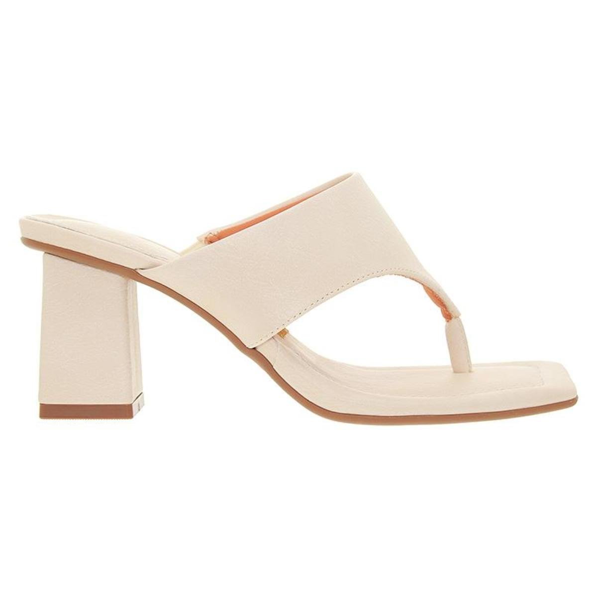 Tamanco Salto Bloco Casual Feminino Vizzano 6455135 Branco Branco 2