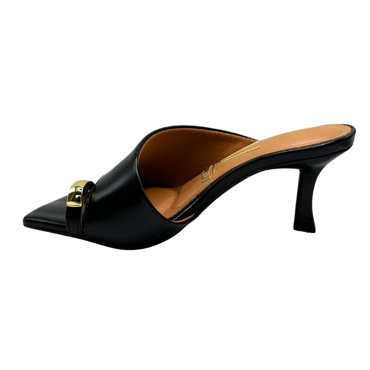 Tamanco Salto Taça Casual Feminino Vizzano 6536102 Preto Preto 3