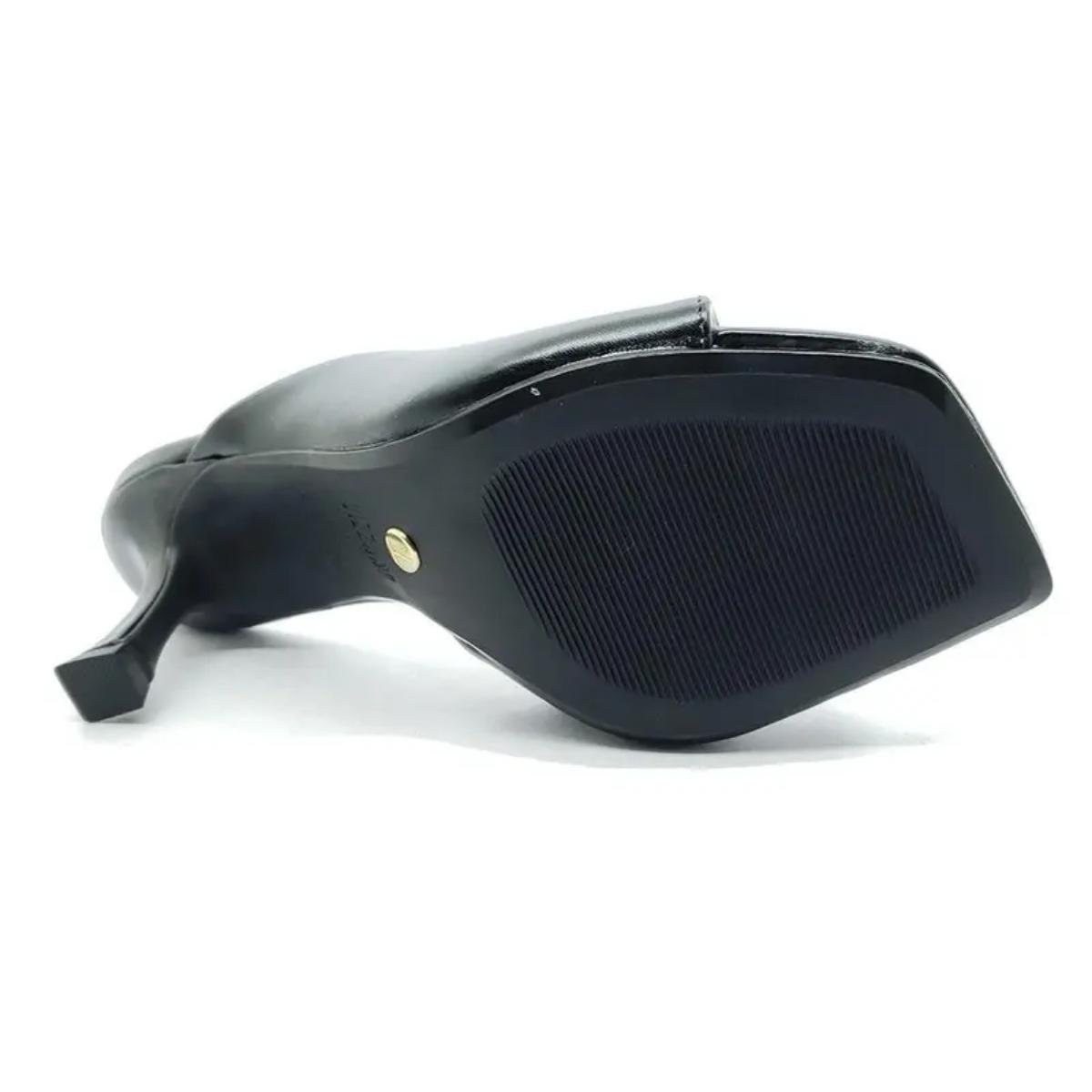 Tamanco Salto Taça Casual Feminino Vizzano 6536102 Preto Preto 6