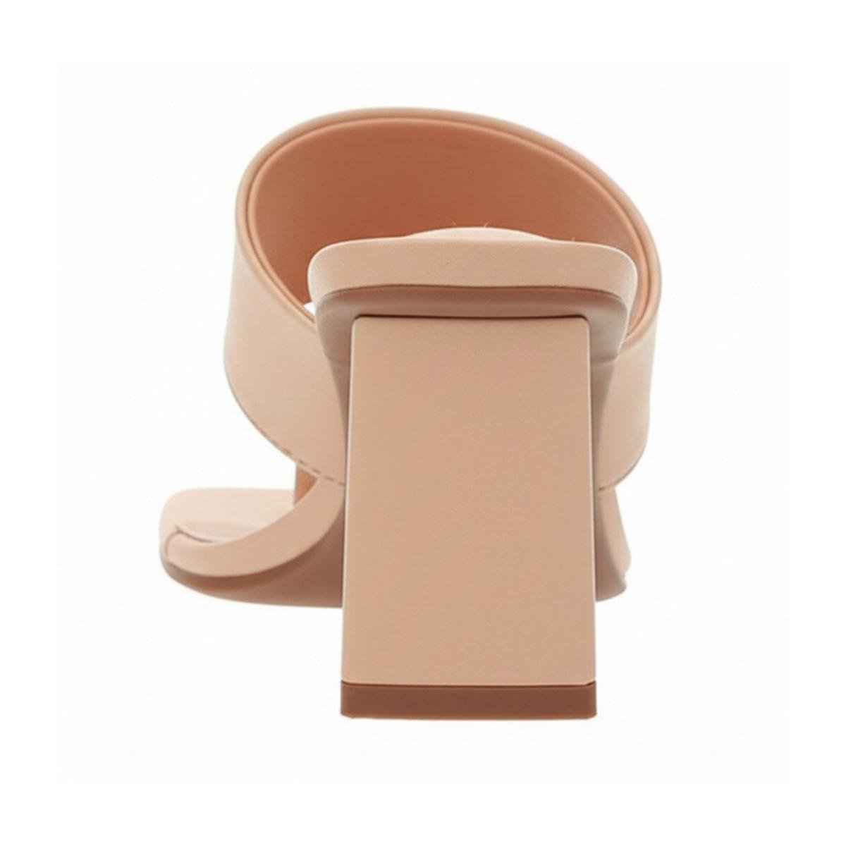 Tamanco Salto Bloco Casual Feminino Vizzano 6455135 Bege Bege 6