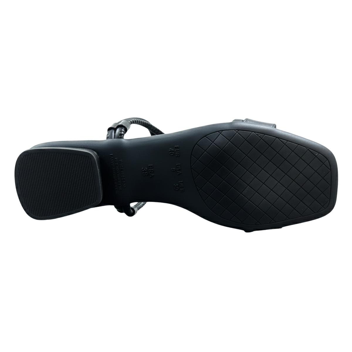 Sandália Salto Baixo Casual Feminino Akazzo 4252AE Preto Preto 6