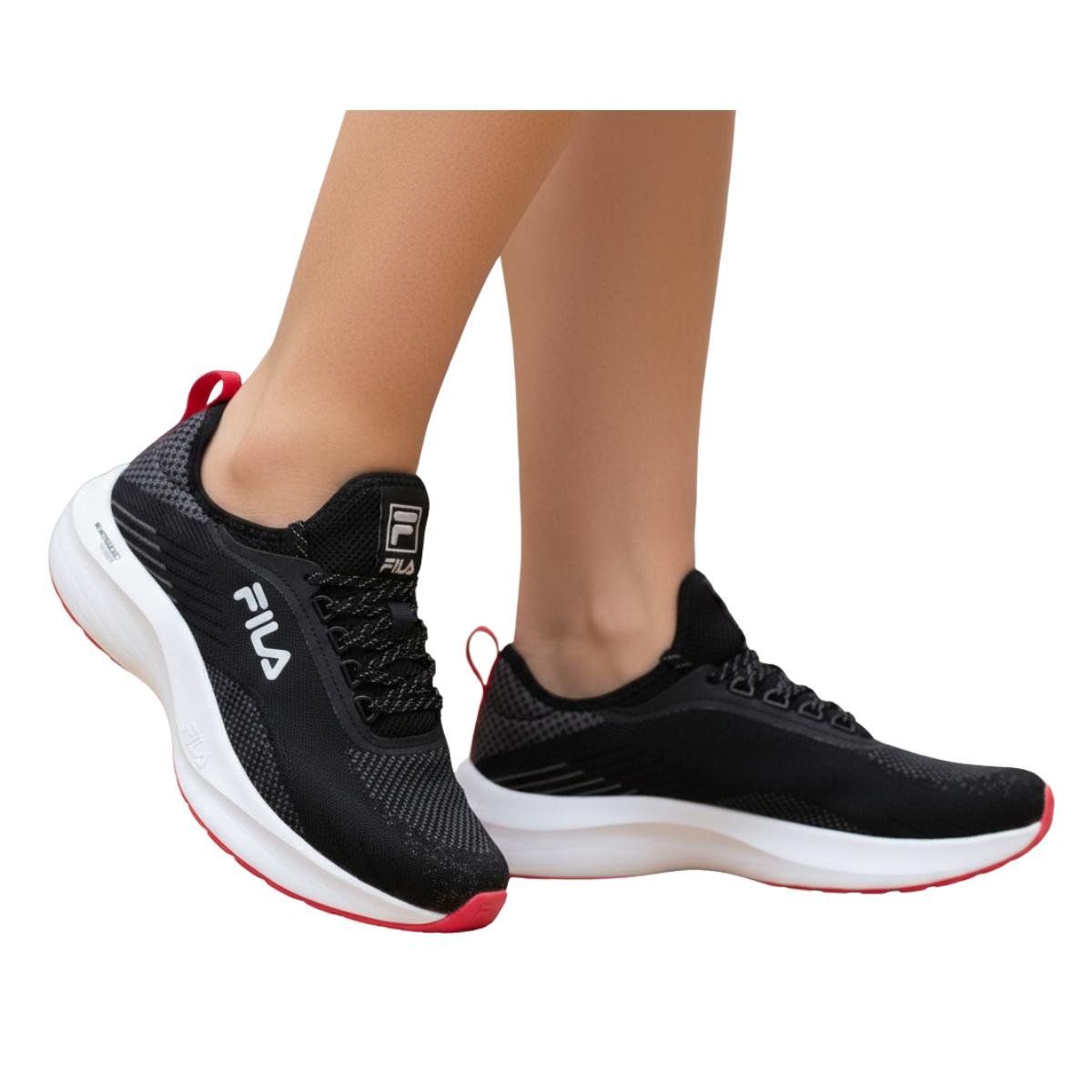 Tênis Esportivo Feminino Fila Go Trainer 2 Preto e Rosa Preto 4