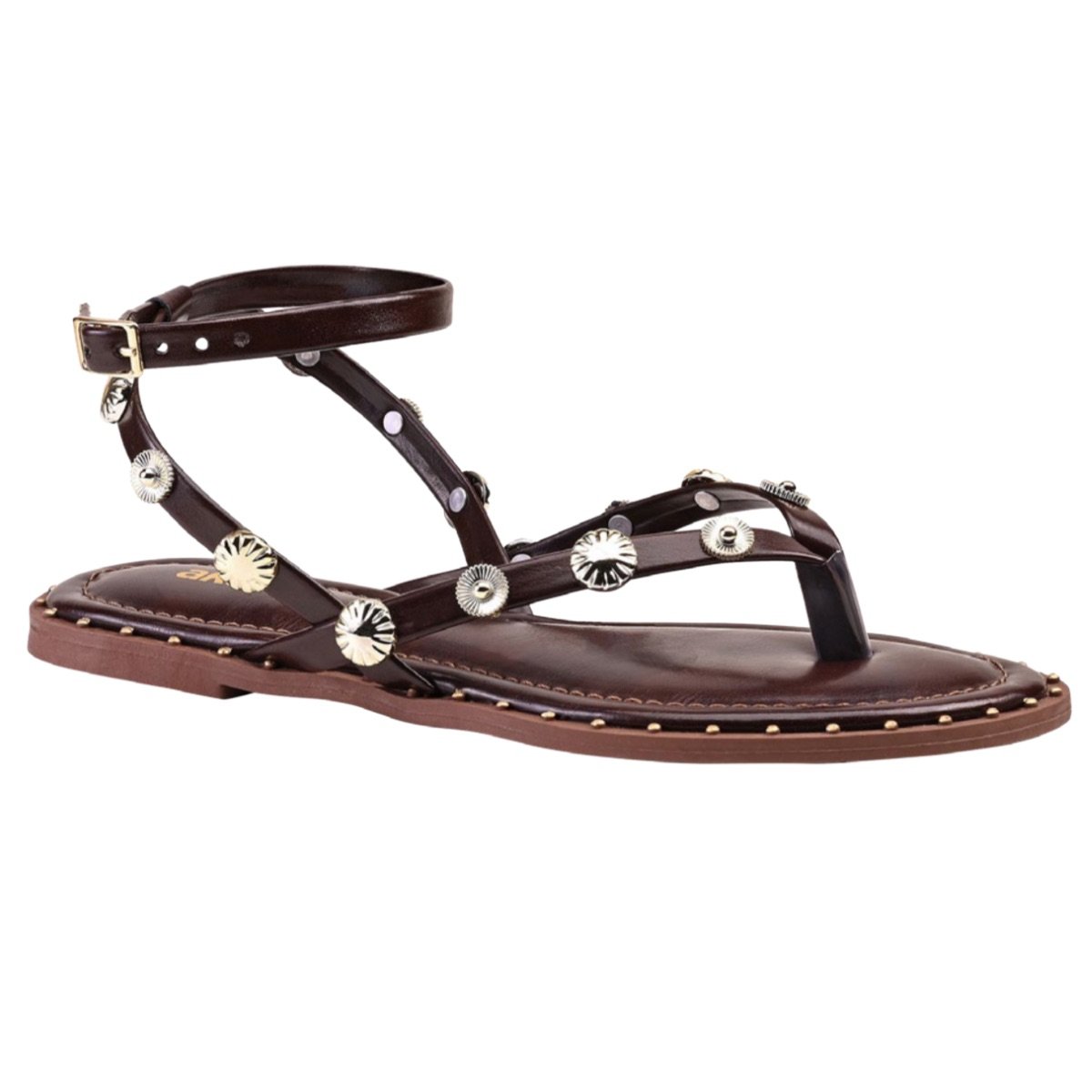 Sandália Rasteirinha Casual Feminino Akazzo 3955HE Marsala