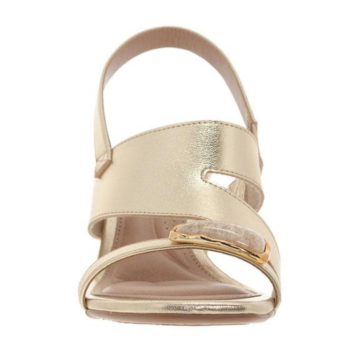 Sandália Salto Grosso Casual Feminino Beira Rio 8436343 Dourado Dourado 6