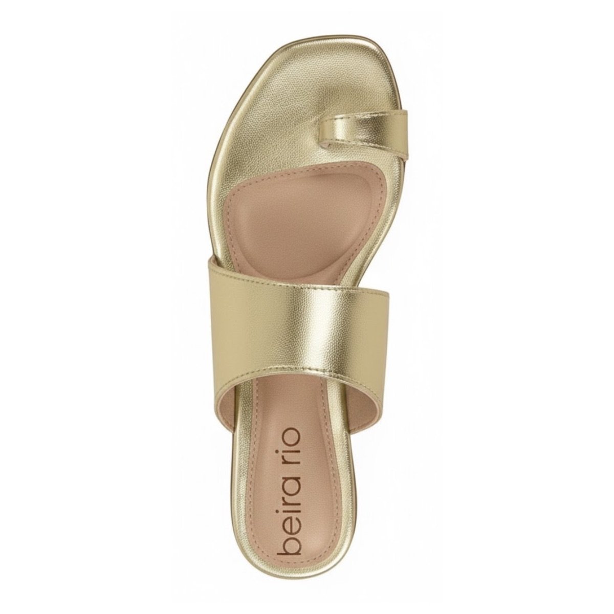 Sandália Rasteirinha Casual Feminino Beira Rio 8560202 Dourado Dourado 4