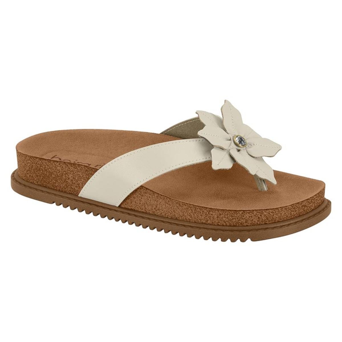 Sandália Papete Flatform Casual Feminino Beira Rio 8524112 Branco