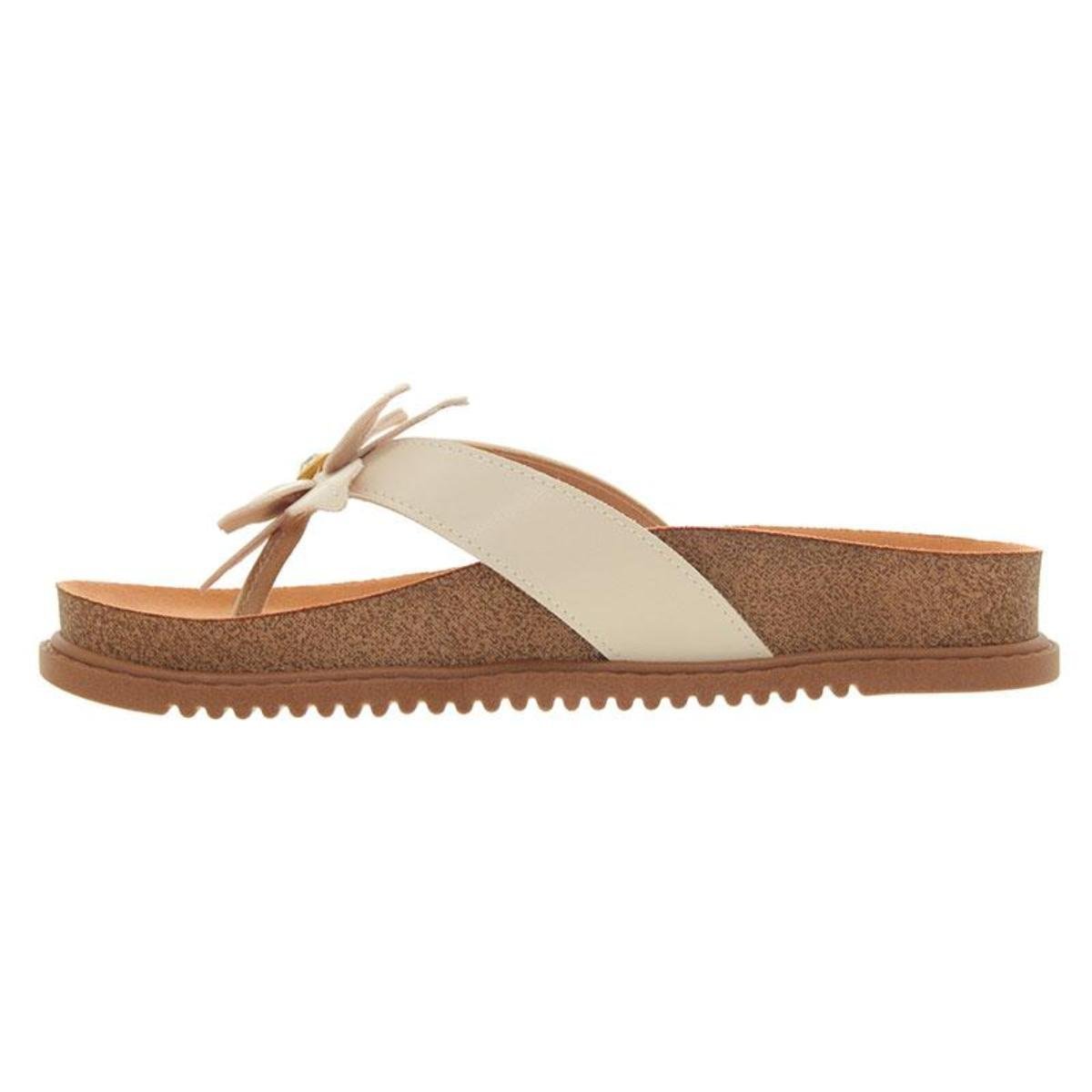 Sandália Papete Flatform Casual Feminino Beira Rio 8524112 Branco Branco 3