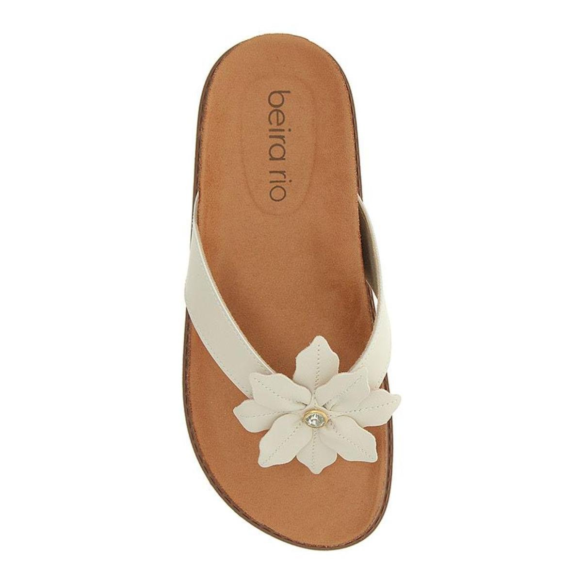 Sandália Papete Flatform Casual Feminino Beira Rio 8524112 Branco Branco 4