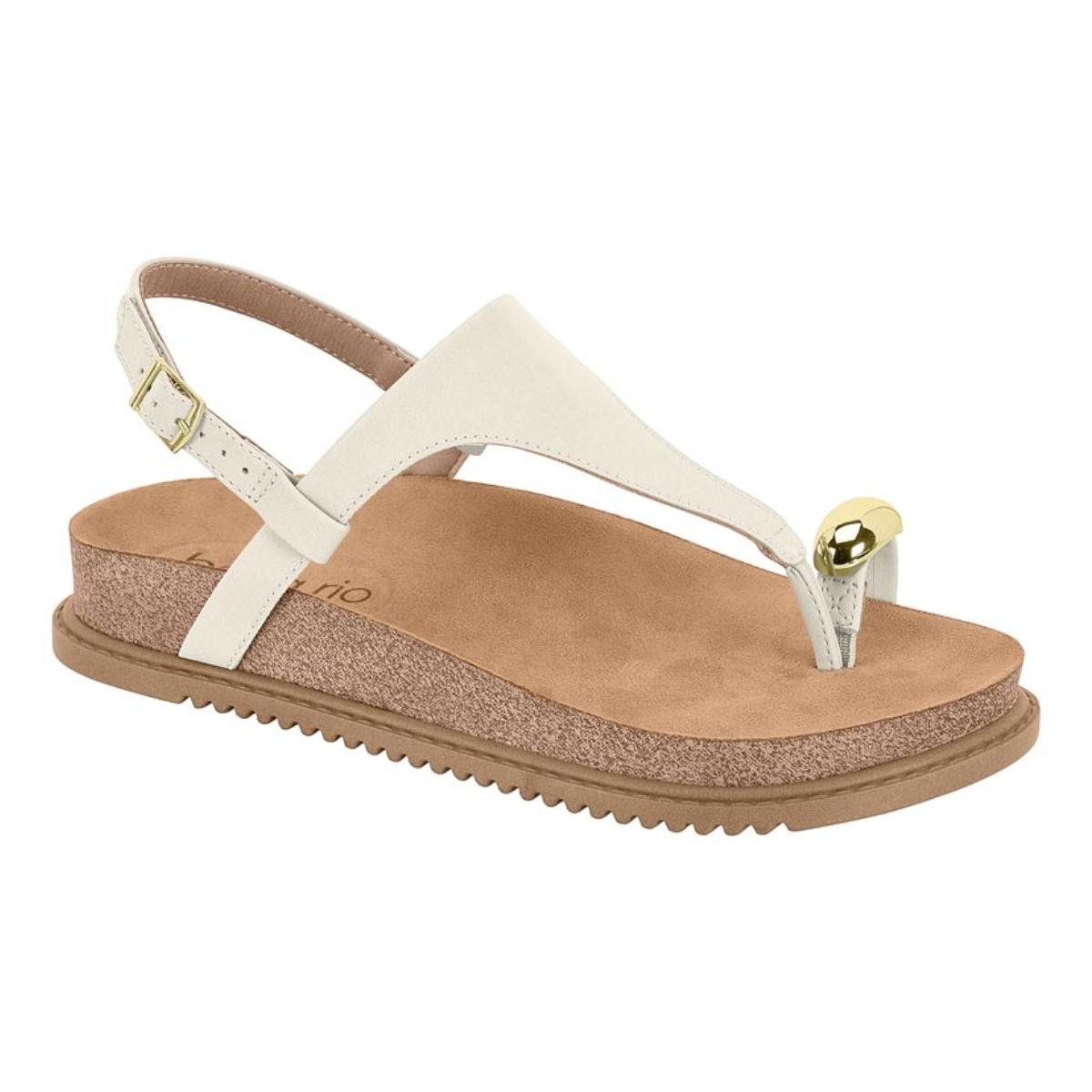 Sandália Papete Flatform Casual Feminino Beira Rio 8524109 Branco