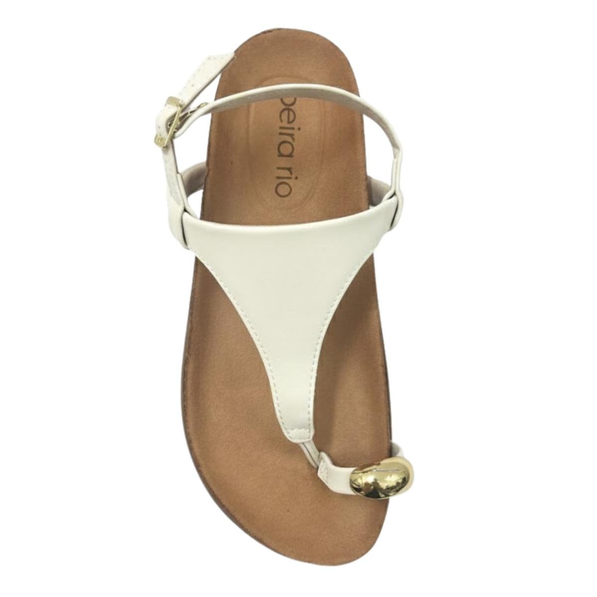 Sandália Papete Flatform Casual Feminino Beira Rio 8524109 Branco Branco 4