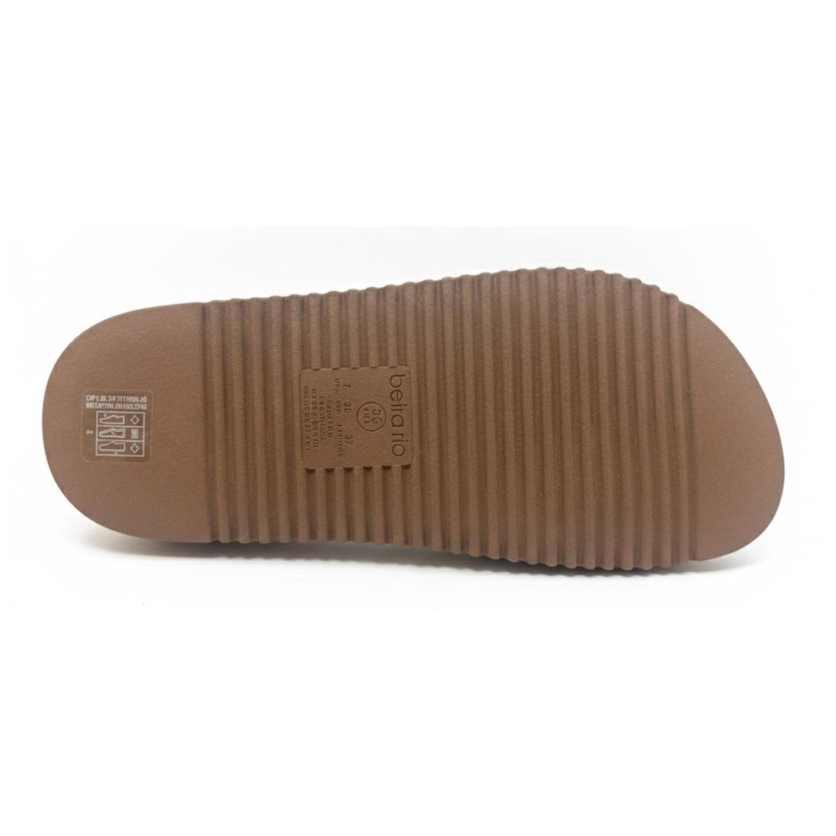 Sandália Papete Flatform Casual Feminino Beira Rio 8524109 Branco Branco 6