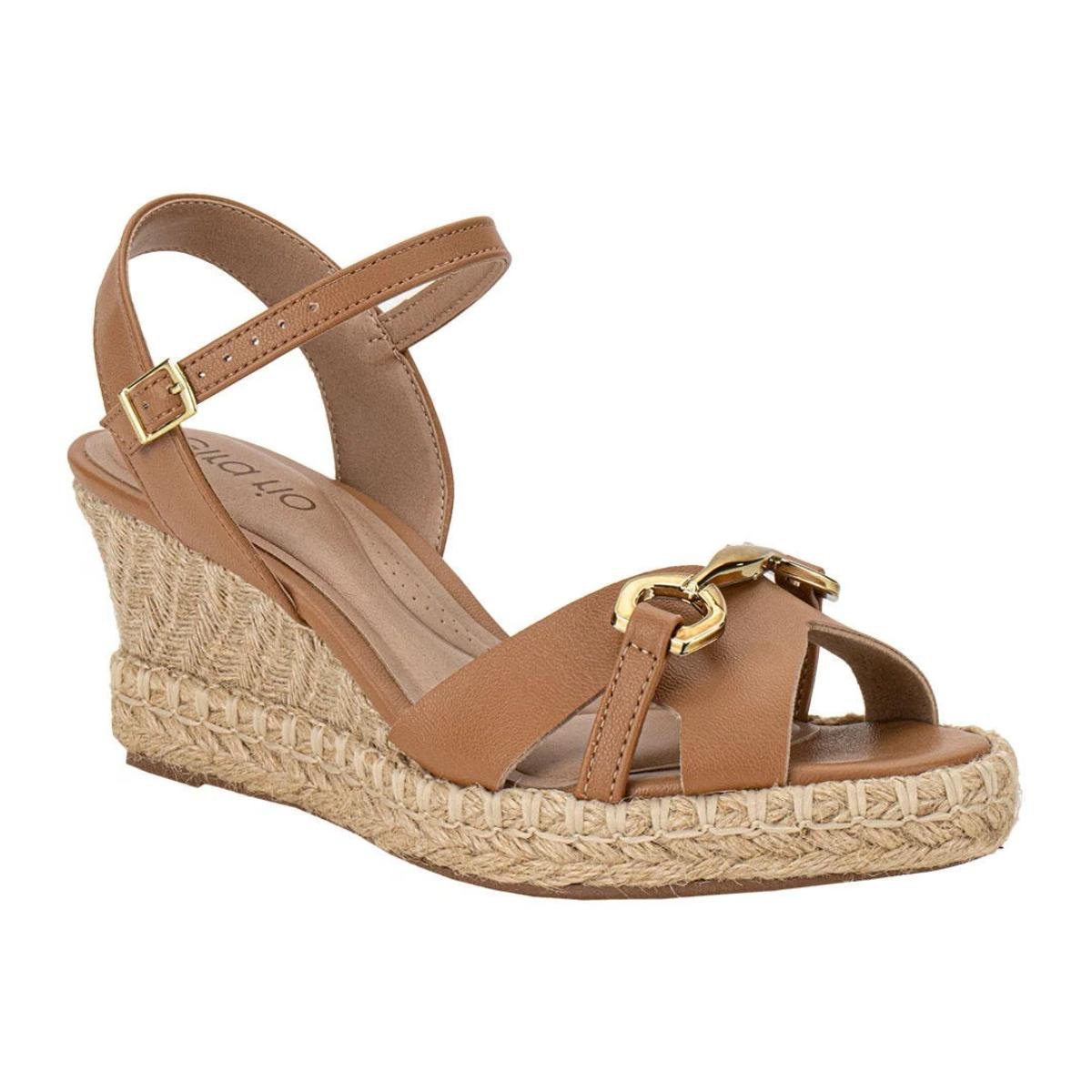 Sandália Anabela Casual Feminino Beira Rio 8486119 Bege