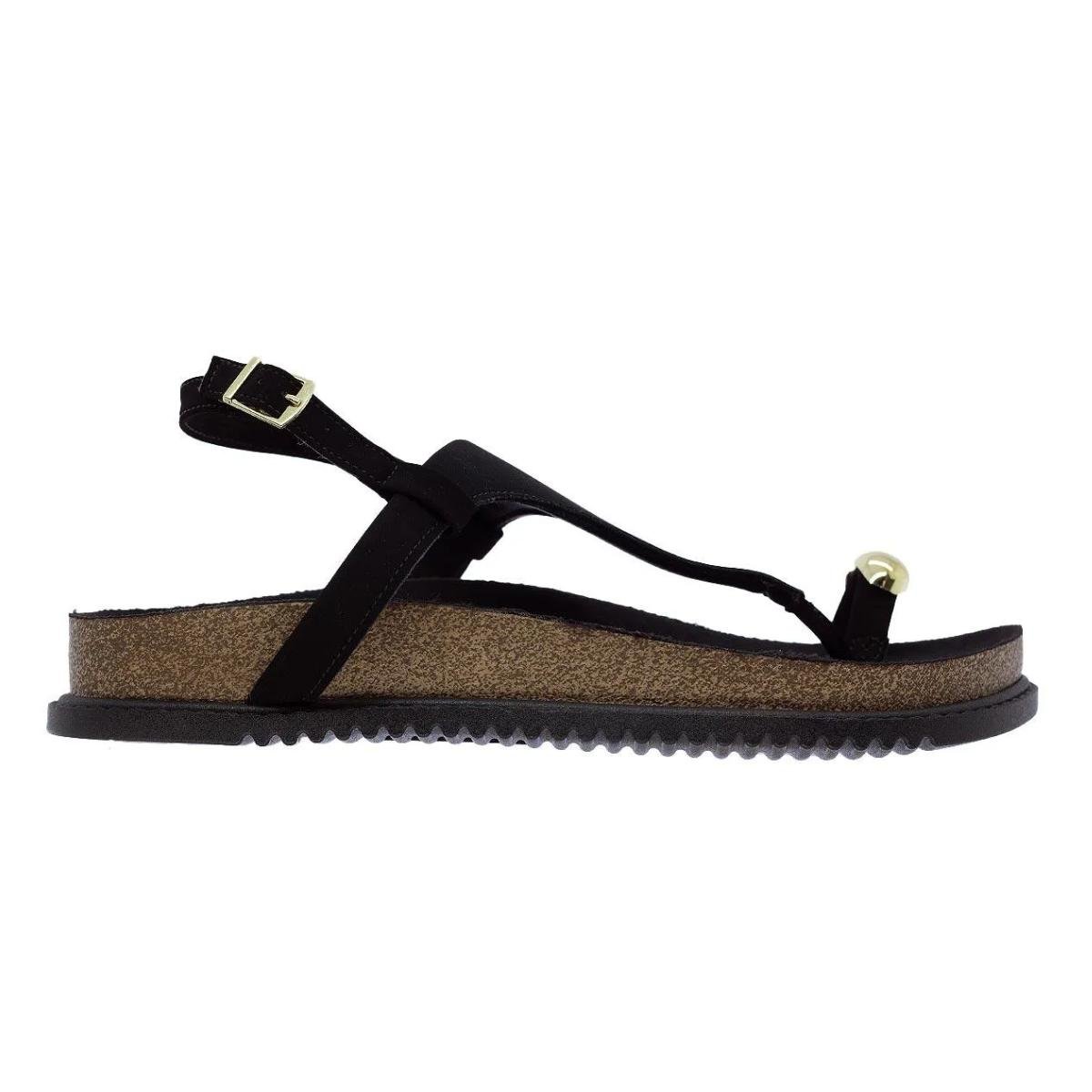 Sandália Papete Flatform Casual Feminino Beira Rio 8524109 Preto Preto 2