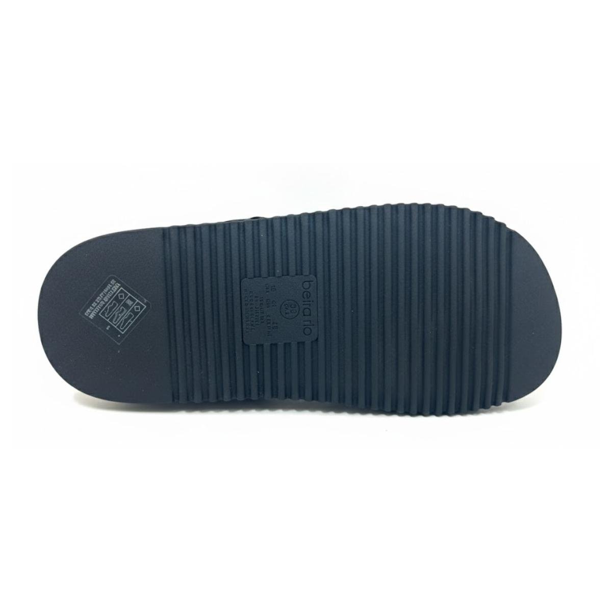 Sandália Papete Flatform Casual Feminino Beira Rio 8524109 Preto Preto 6