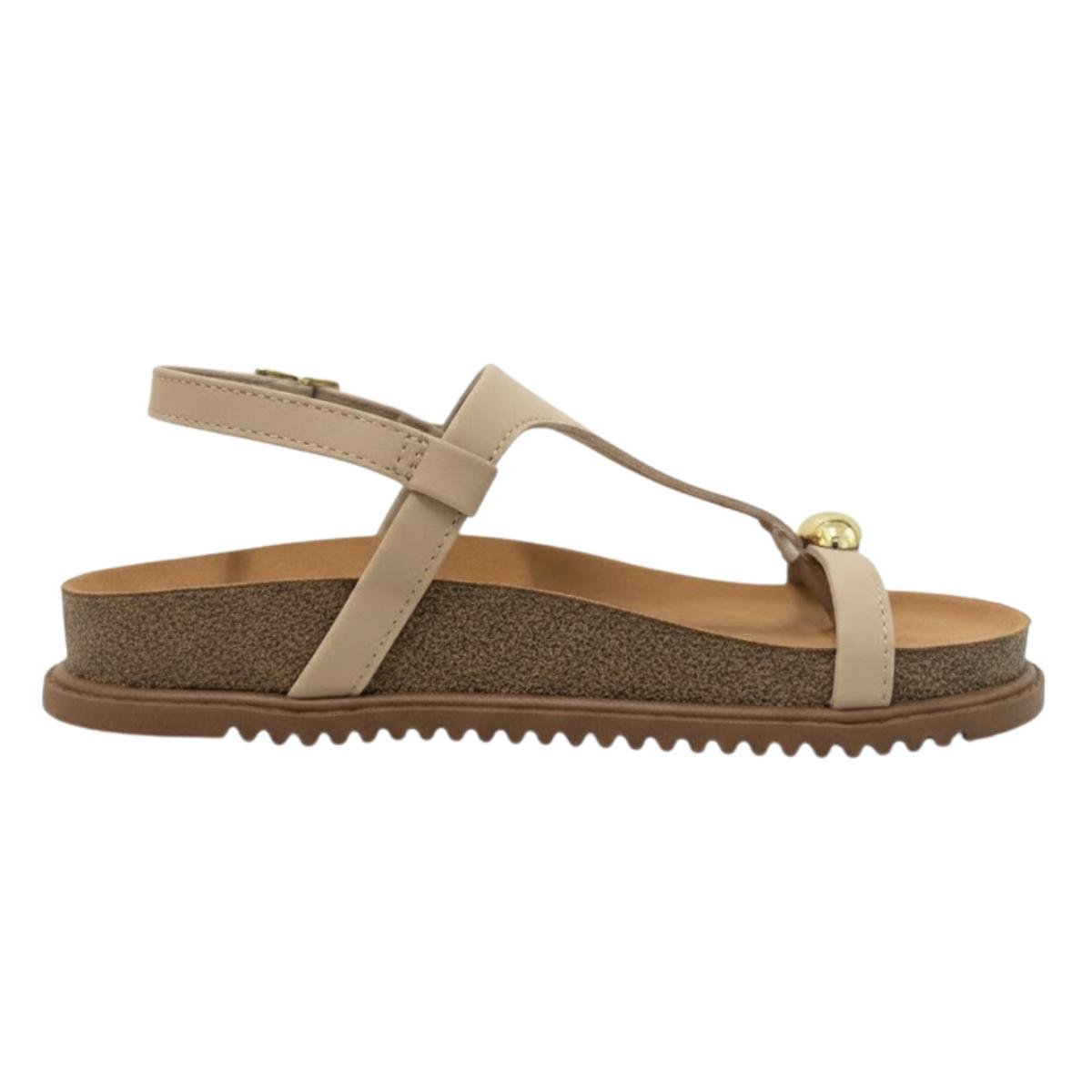 Sandália Papete Flatform Casual Feminino Beira Rio 8524109 Bege Bege 2