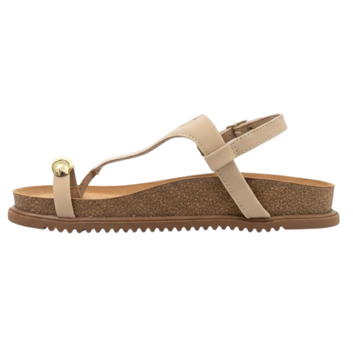 Sandália Papete Flatform Casual Feminino Beira Rio 8524109 Bege Bege 3