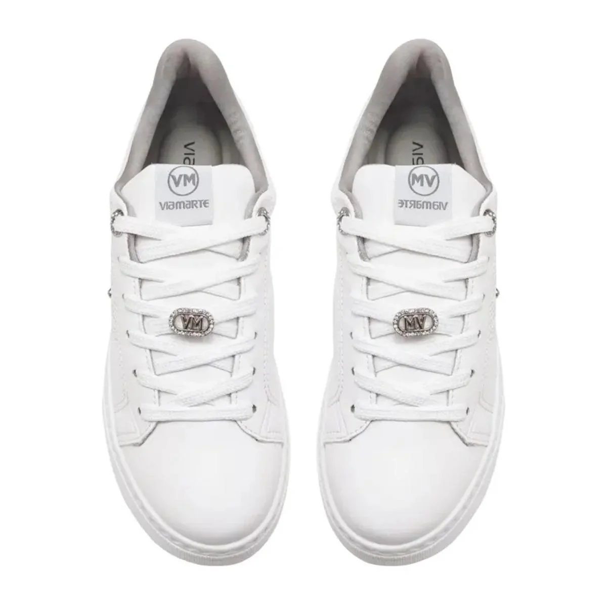 Tênis Casual Feminino Via Marte 138-005-01 Branco Branco 4