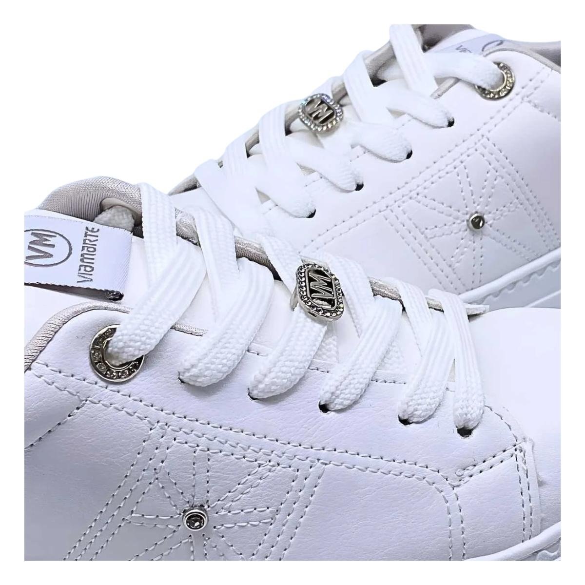 Tênis Casual Feminino Via Marte 138-005-01 Branco Branco 7