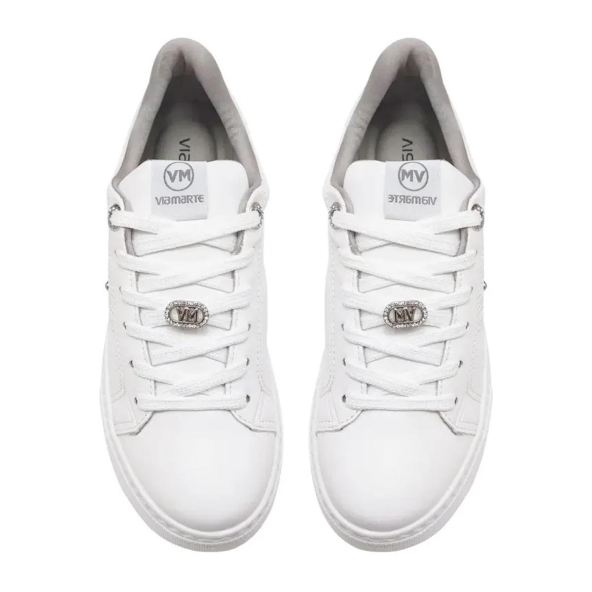 Tênis Casual Feminino Via Marte 138-005-01 Branco Branco 4