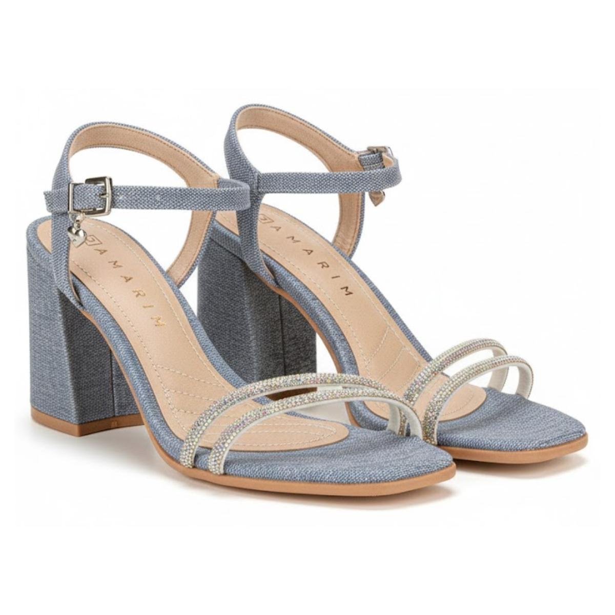 Sandália Salto Bloco Jeans Casual Feminino Ramarim 23-41201 Azul Azul 5