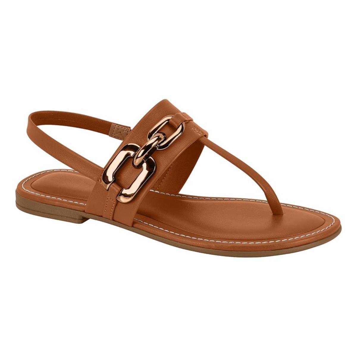 Sandália Rasteirinha Casual Feminino Beira Rio 8552209 Marrom