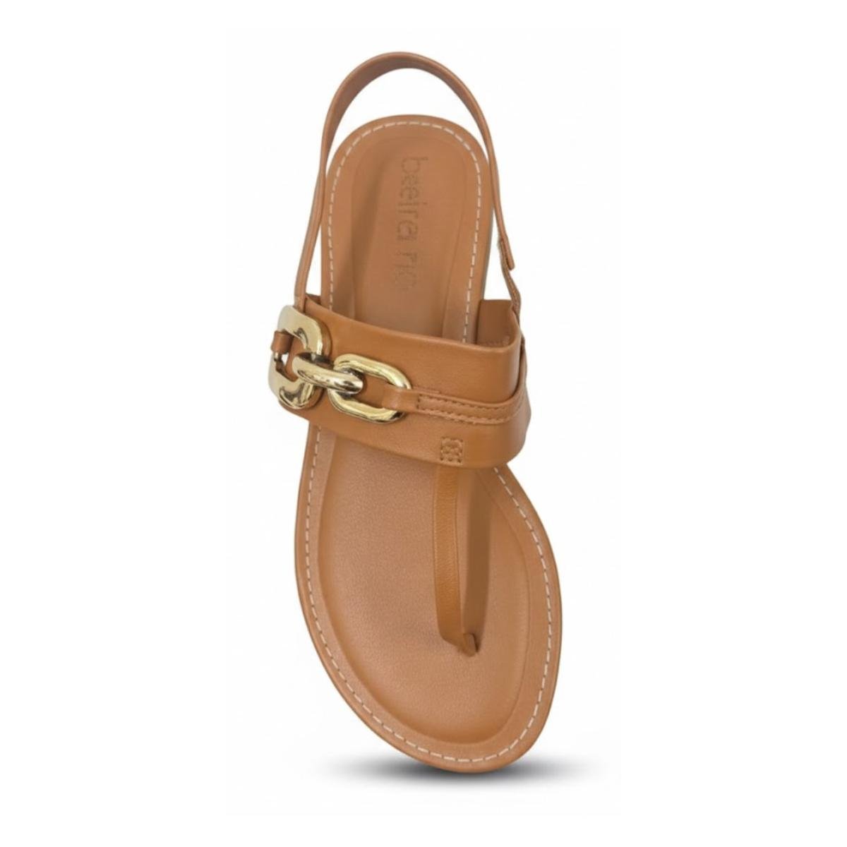 Sandália Rasteirinha Casual Feminino Beira Rio 8552209 Marrom Marrom 5