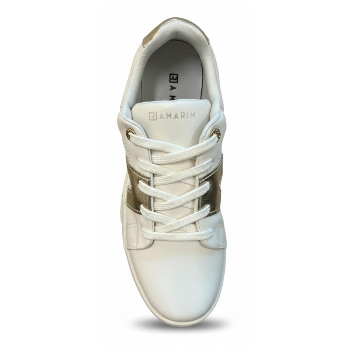 Tênis Casual Feminino Ramarim 25-89202 Areia e Dourado Bege 4