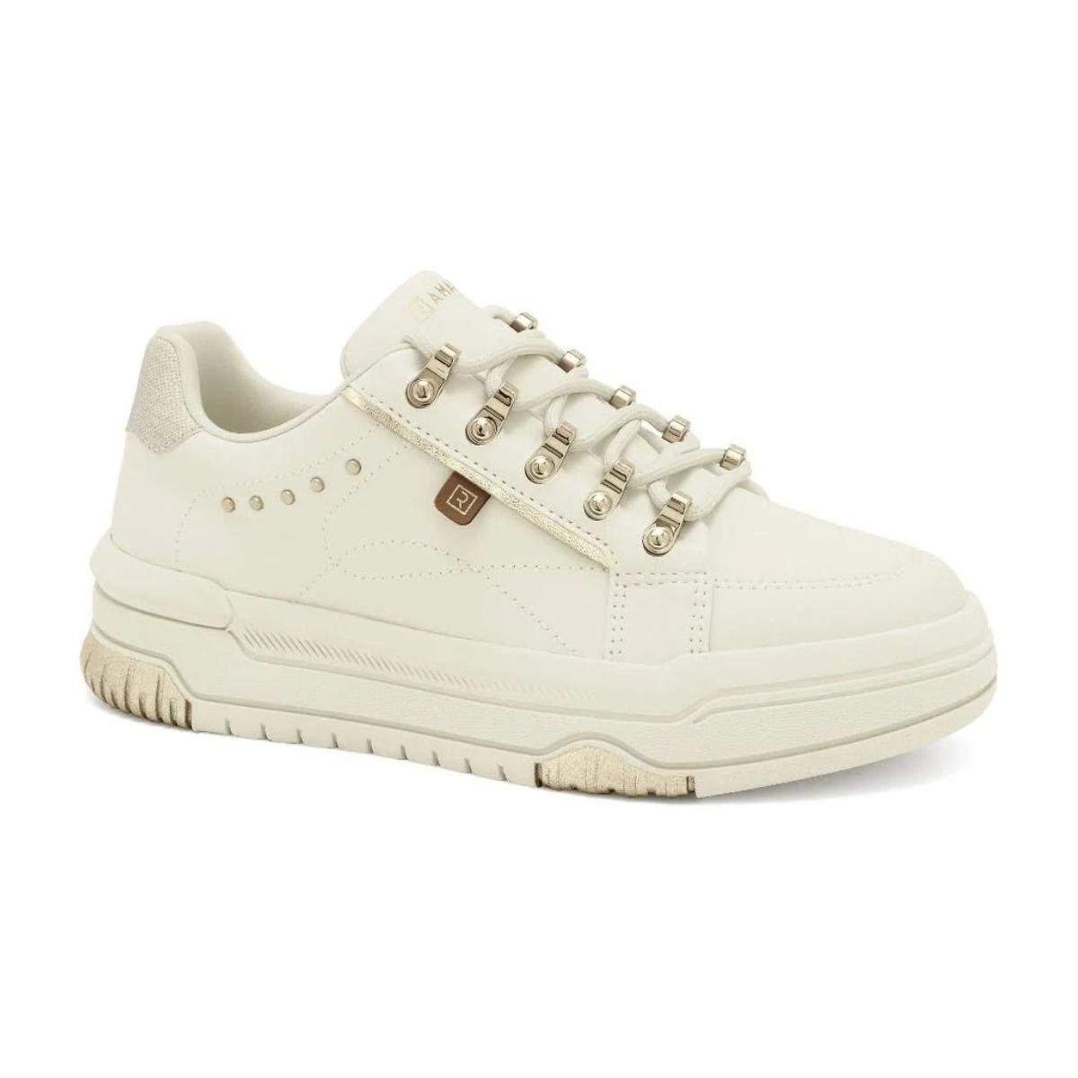 Tênis Casual Feminino Ramarim 25-94201 Areia e Dourado