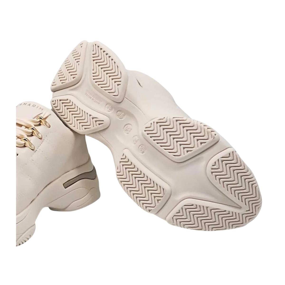 Tênis Chunck Casual Feminino Ramarim 25-74202 Areia e Dourado Bege 5