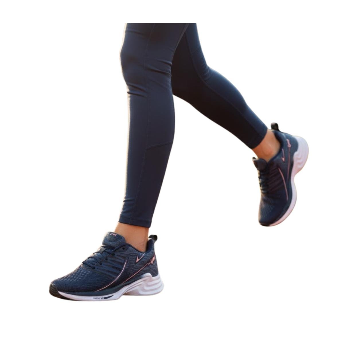 Tênis Esportivo Feminino Lynd Cross 632 Azul e Rosa Azul 5