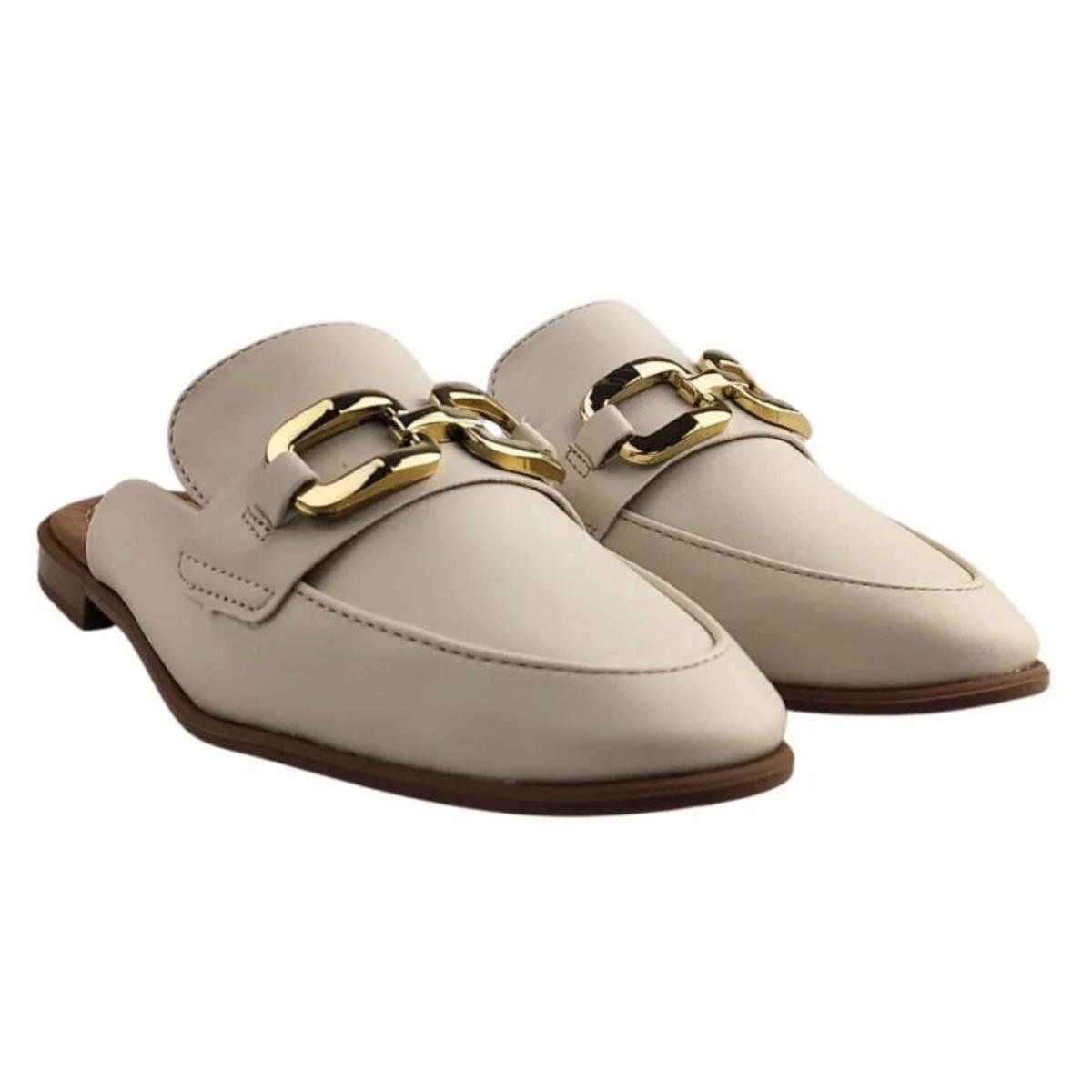 Mule Casual Feminino Vizzano 1376118 Branco Branco 4