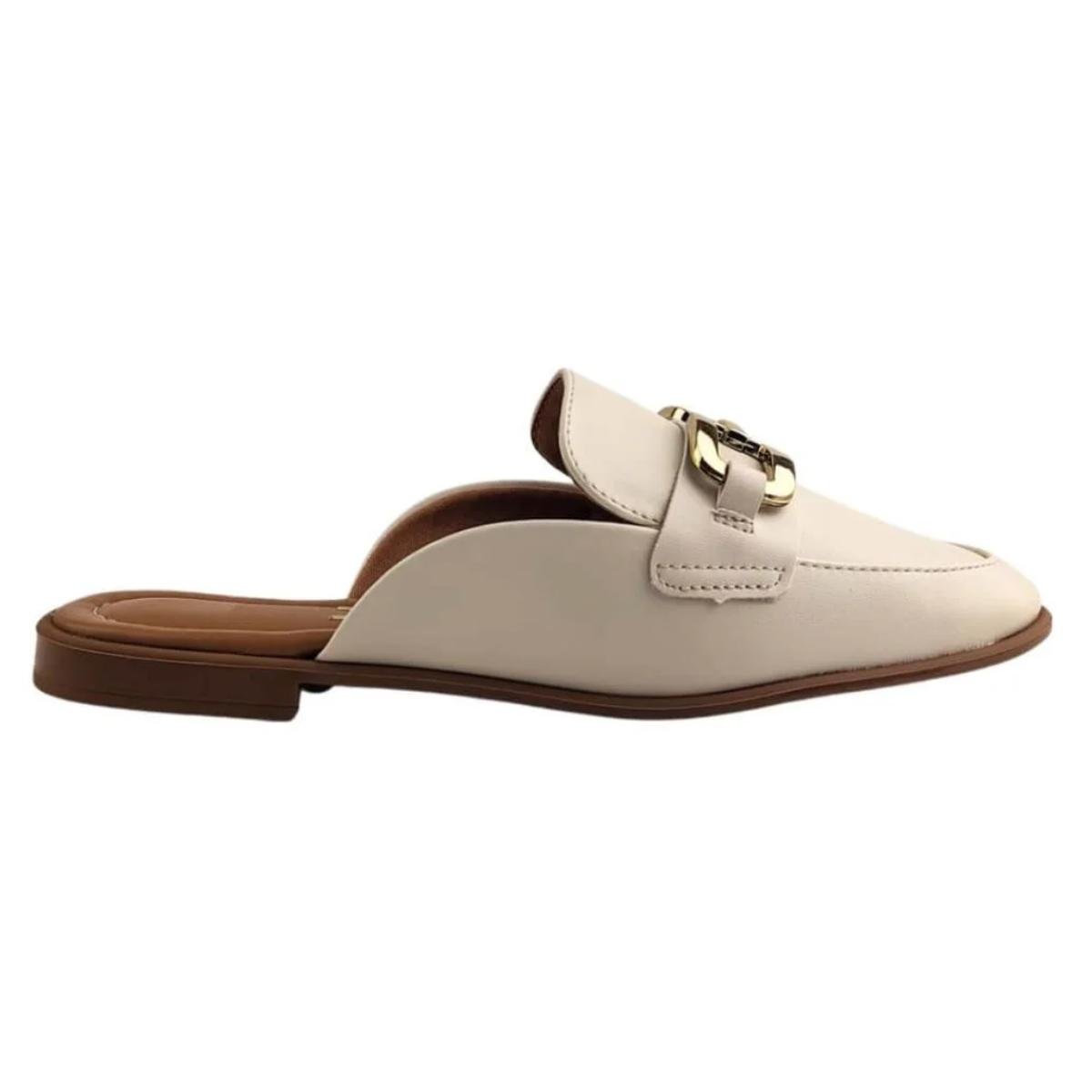 Mule Casual Feminino Vizzano 1376118 Branco Branco 2