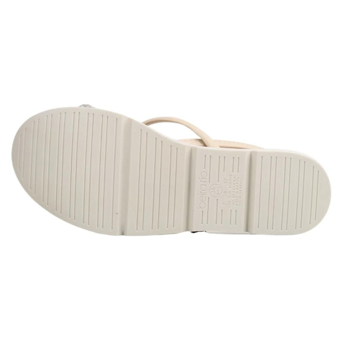 Sandália Papete Strass Casual Feminino Beira Rio 8387530 Ouro Dourado 2