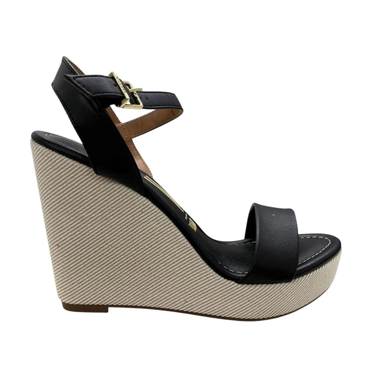 Sandália Anabela Casual Feminino Vizzano 62832000 Preto Preto 2