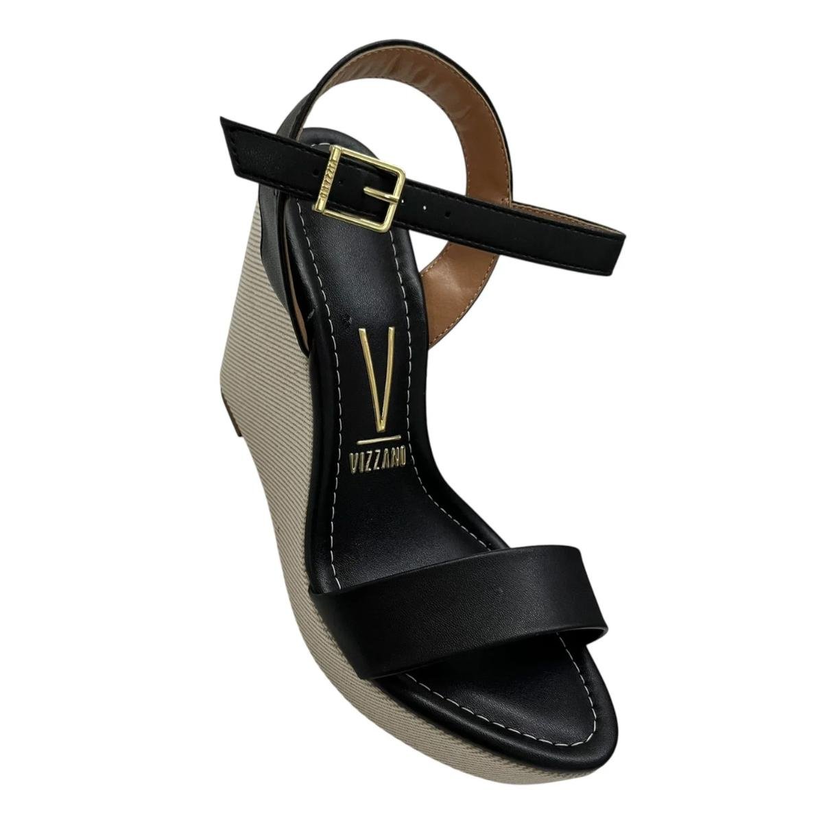 Sandália Anabela Casual Feminino Vizzano 62832000 Preto Preto 4