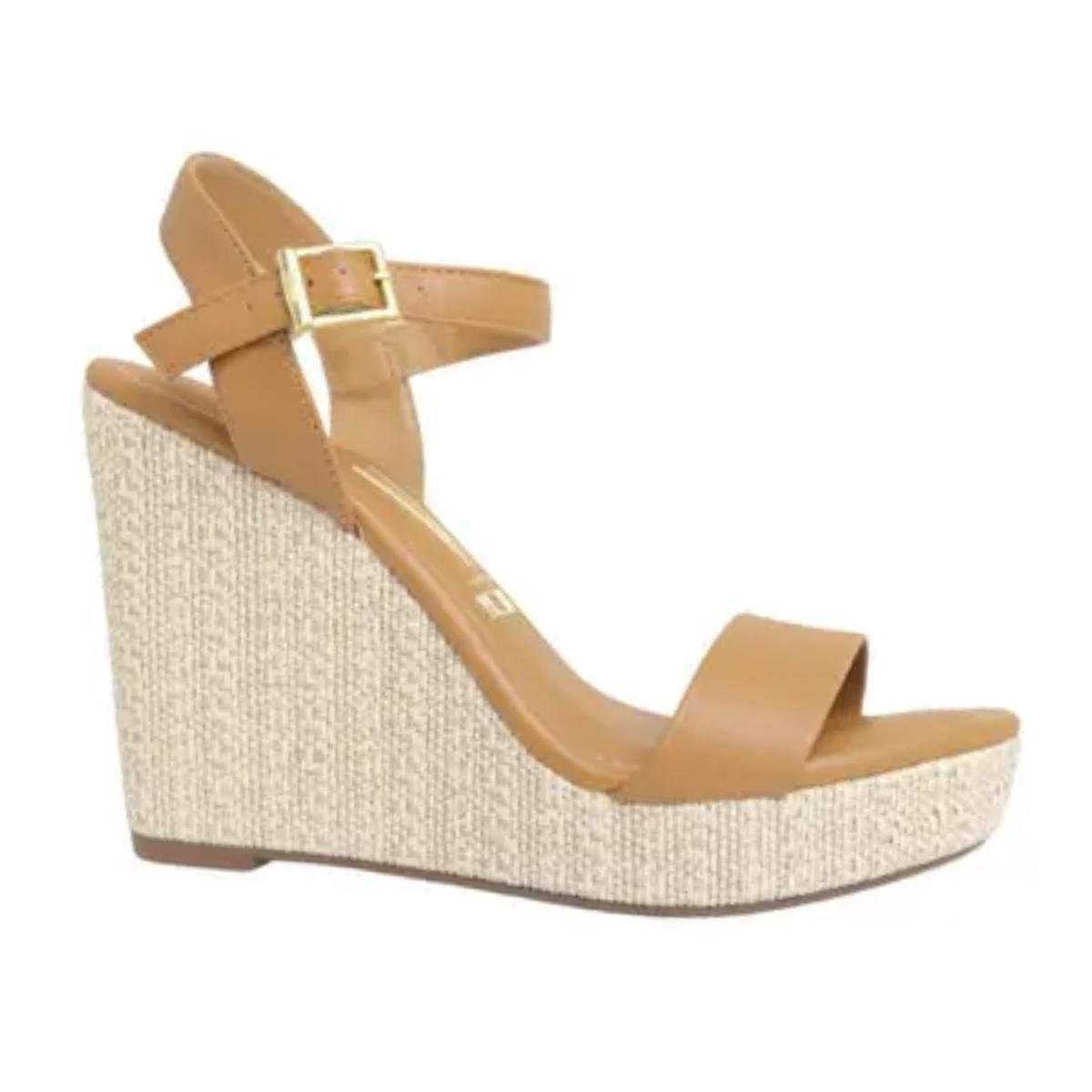 Sandália Anabela Casual Feminino Vizzano 62832000 Marrom Marrom 2